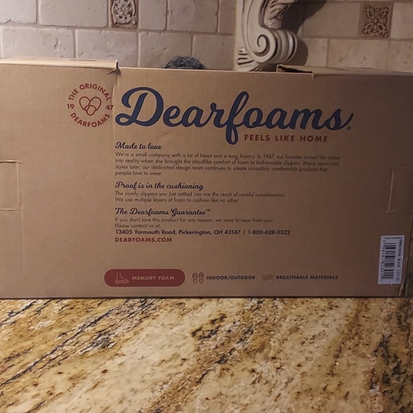 NEW-Dearfoams FEELS LIKE HOME Indoor/Outdoor Slippers.  SIZE: L (11-12) - Picture 2 of 6